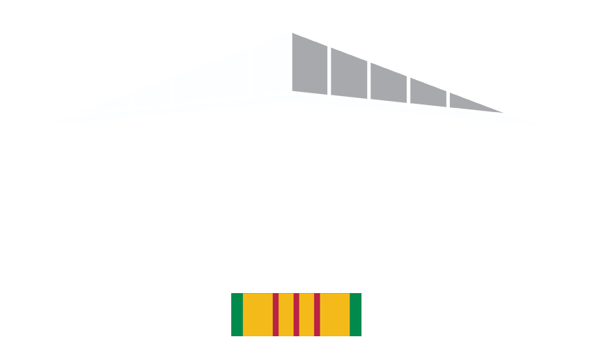 The Wall That Heals log with Vietnam service ribbon